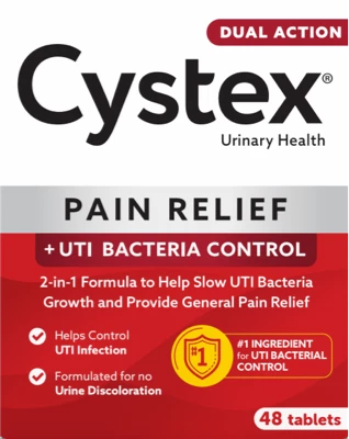 Cystex Pain Relief UTI Bacteria Control Tablets