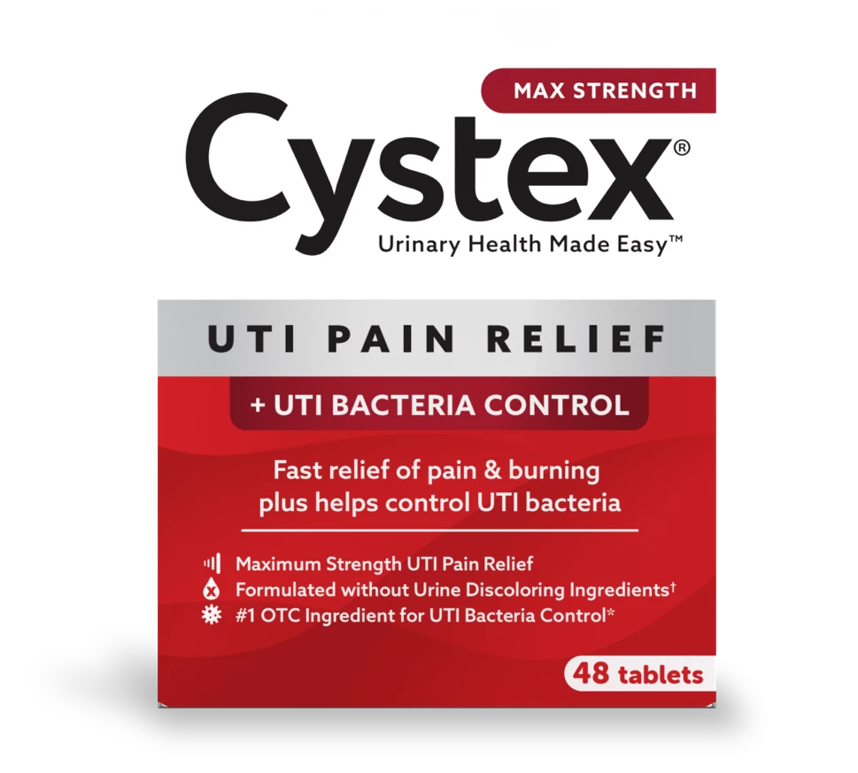 Urinary Pain Relief Tablets - UTI Bacteria Control - Cystex